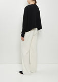 Cashmere Boatneck Sweater — Black