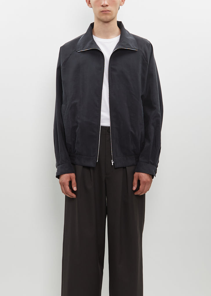 Silk Nylon Zip Blouson