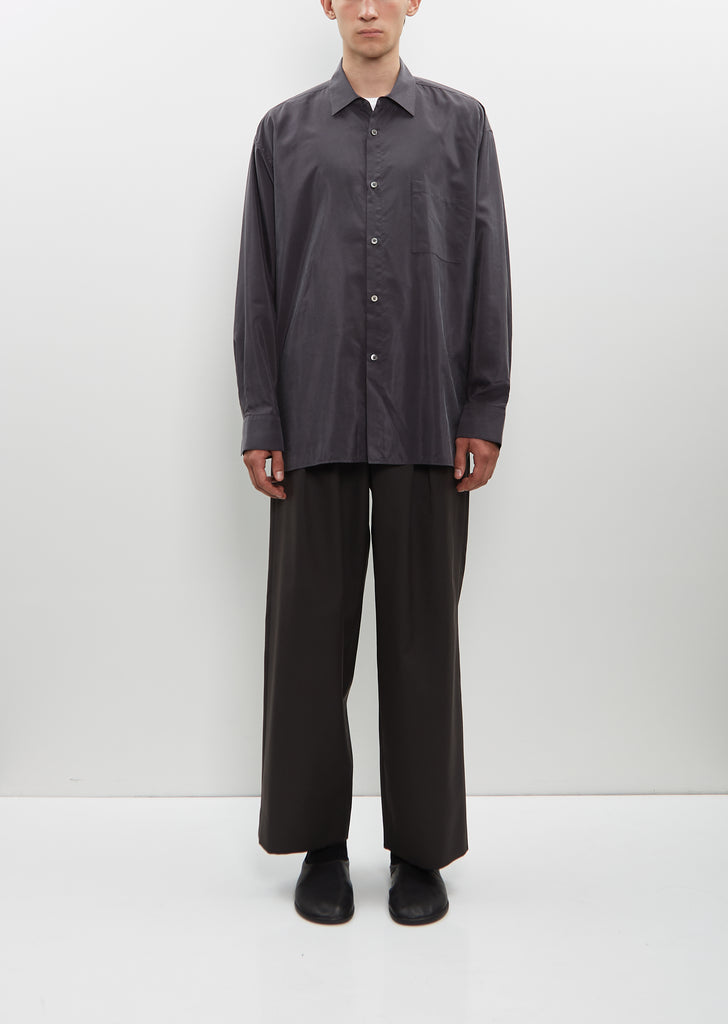 Silk Nylon Oversized Down Pat Shirt