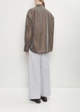 Silk Blend Taffeta Button Up Shirt