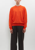 Wool Silk Knit Crewneck LS — Orange