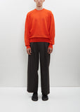 Wool Silk Knit Crewneck LS — Orange