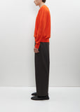 Wool Silk Knit Crewneck LS — Orange