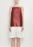 Pressed Silk Vest Top — Ruby