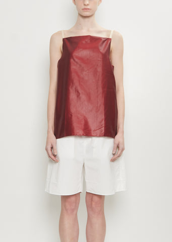 Pressed Silk Vest Top — Ruby
