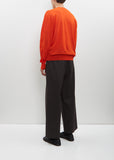 Wool Silk Knit Crewneck LS — Orange