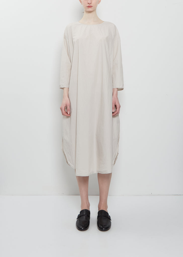 Ultra Light Canvas 3/4 Sleeve Tunic Dress — Pebble