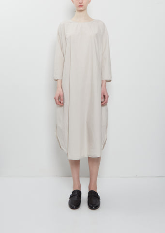 Ultra Light Canvas 3/4 Sleeve Tunic Dress — Pebble