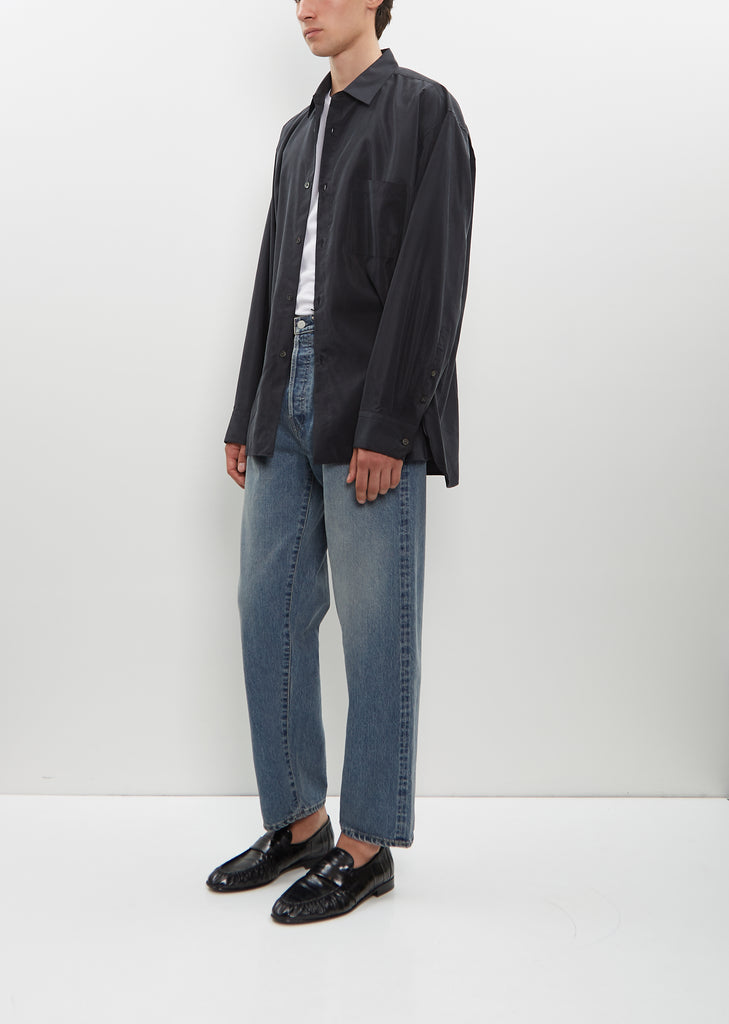 Silk Nylon Oversized Down Pat Shirt