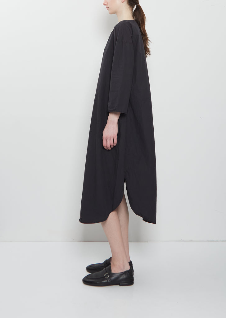 Ultra Light Canvas 3/4 Sleeve Tunic Dress — Black