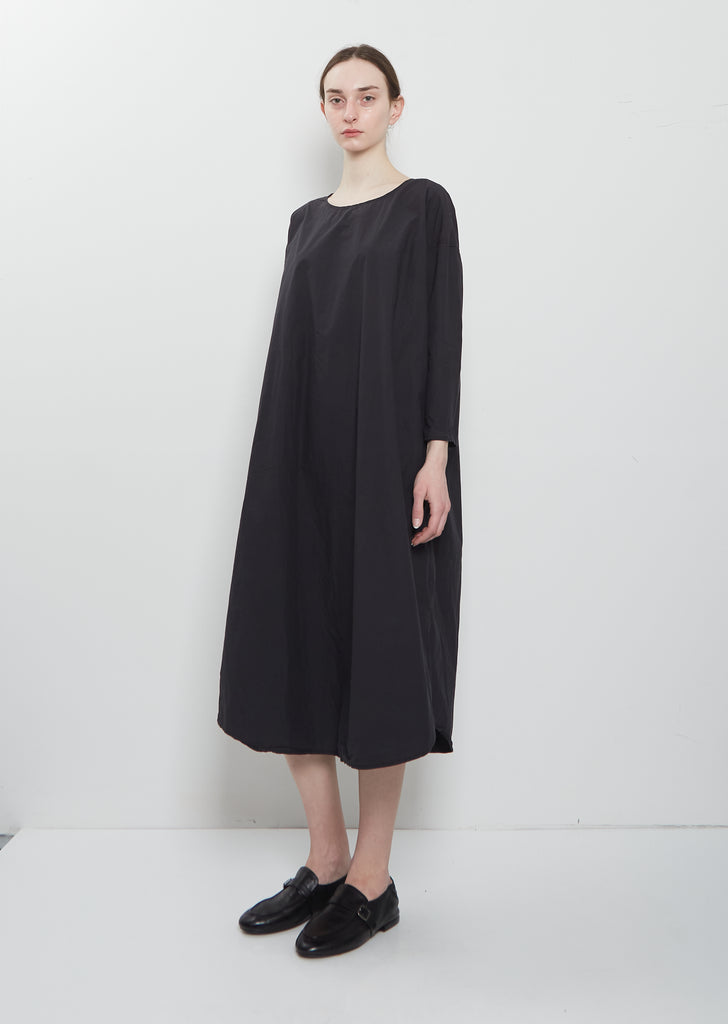 Ultra Light Canvas 3/4 Sleeve Tunic Dress — Black