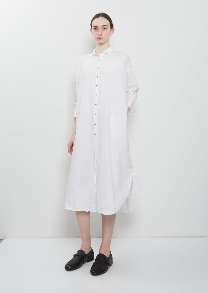 Ultra Light Canvas Shirt Dress — White