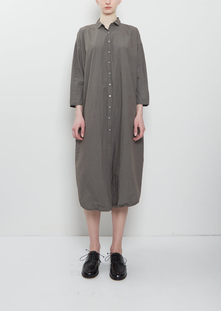 Ultra Light Canvas Shirt Dress — Anthractite