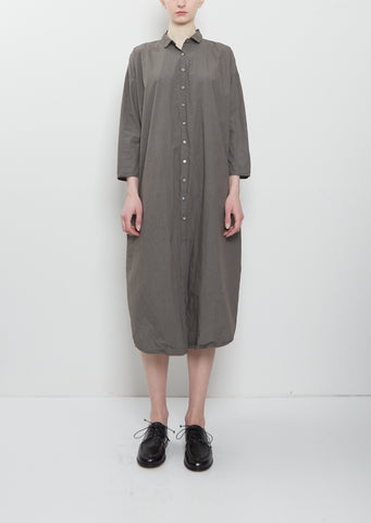 Ultra Light Canvas Shirt Dress — Anthractite