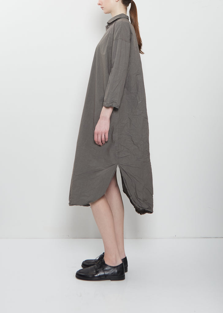 Ultra Light Canvas Shirt Dress — Anthractite