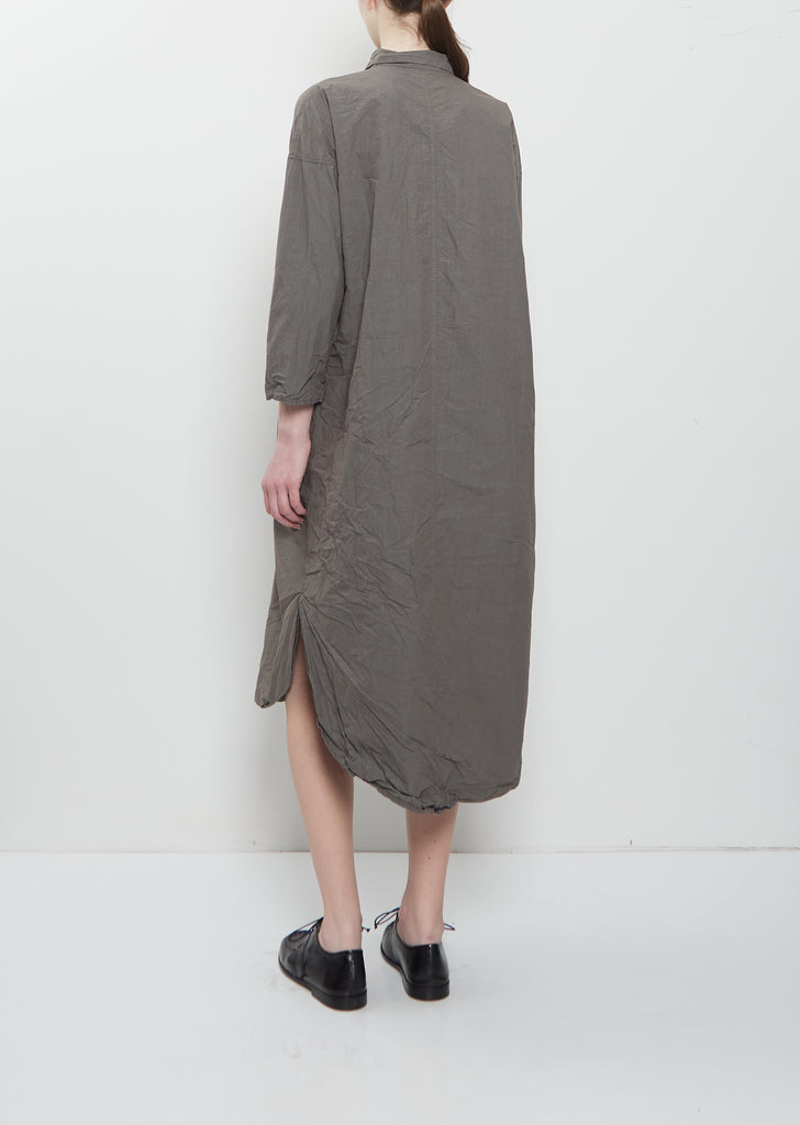 Ultra Light Canvas Shirt Dress — Anthractite