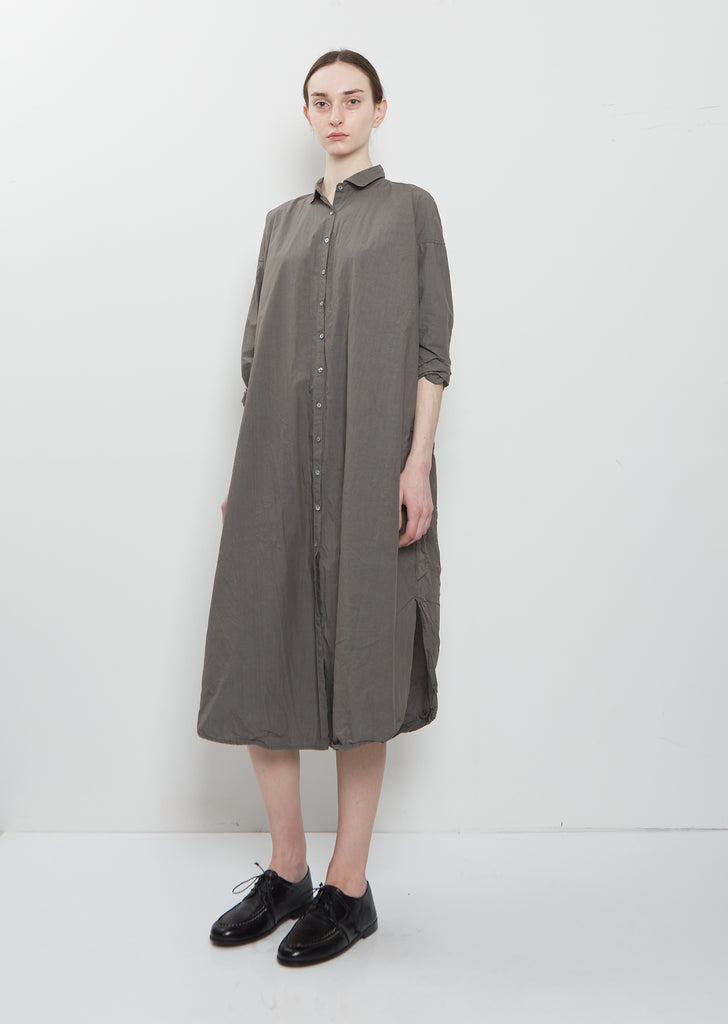Ultra Light Canvas Shirt Dress — Anthractite