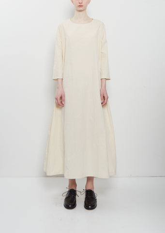 Technical Taffeta Loose Dress — Cream