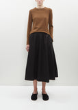 Sponda Cotton Poplin Skirt — Black