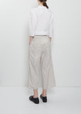 Ultra Light Canvas Wide & Short Trousers — Pebble