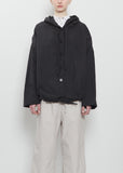 Technical Taffeta Hooded Jacket — Black