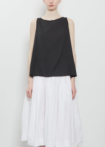 Light Cotton Tank Top — Black