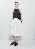 Ultra Light Canvas Pleated Skirt — White
