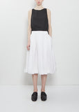 Ultra Light Canvas Pleated Skirt — White