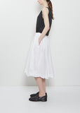 Ultra Light Canvas Pleated Skirt — White