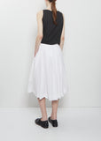 Ultra Light Canvas Pleated Skirt — White