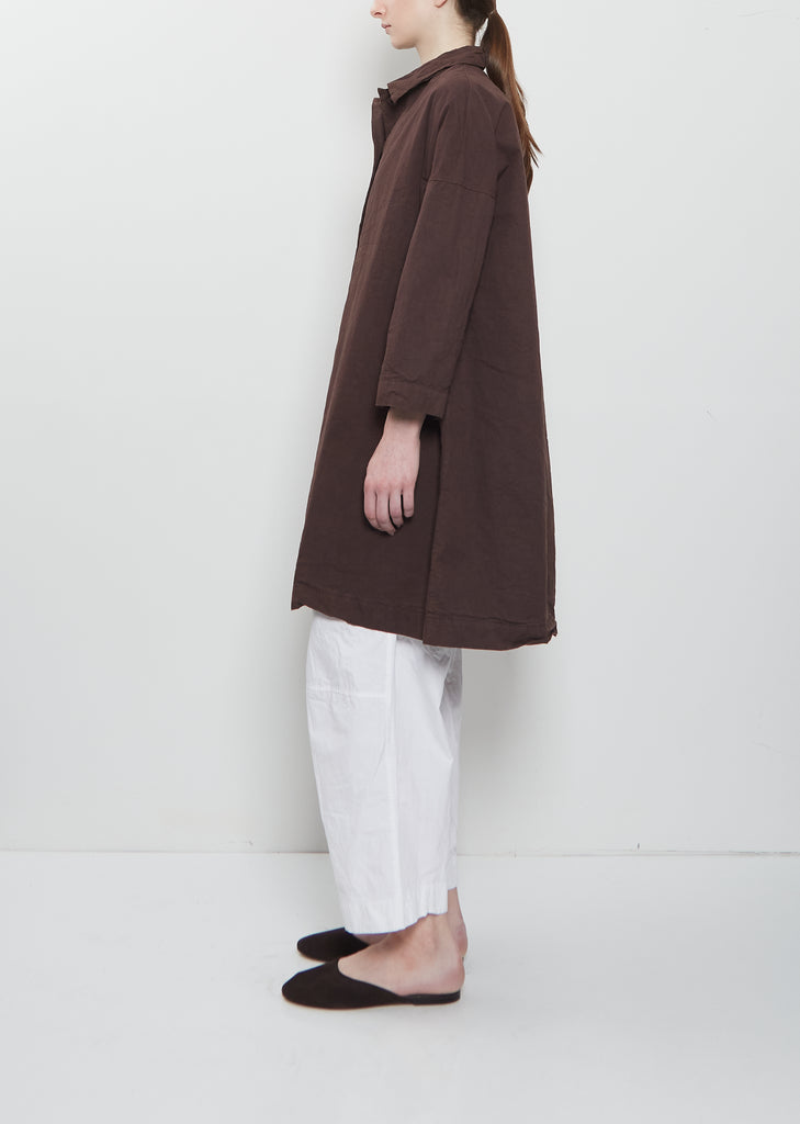 Compact Cotton Easy Coat — Grape