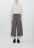 Ultra Light Canvas Wide & Short Trousers — Anthractite