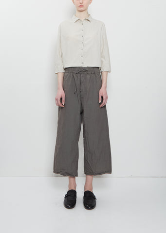 Ultra Light Canvas Wide & Short Trousers — Anthractite