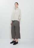 Ultra Light Canvas Wide & Short Trousers — Anthractite