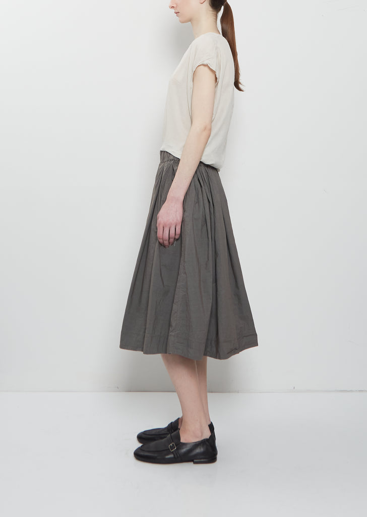 Ultra Light Canvas Pleated Skirt — Anthracite