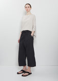 Ultra Light Canvas Wide & Short Trousers — Black