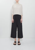 Ultra Light Canvas Wide & Short Trousers — Black