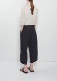 Ultra Light Canvas Wide & Short Trousers — Black