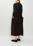 Velvet Salopette Dress — Chocolate