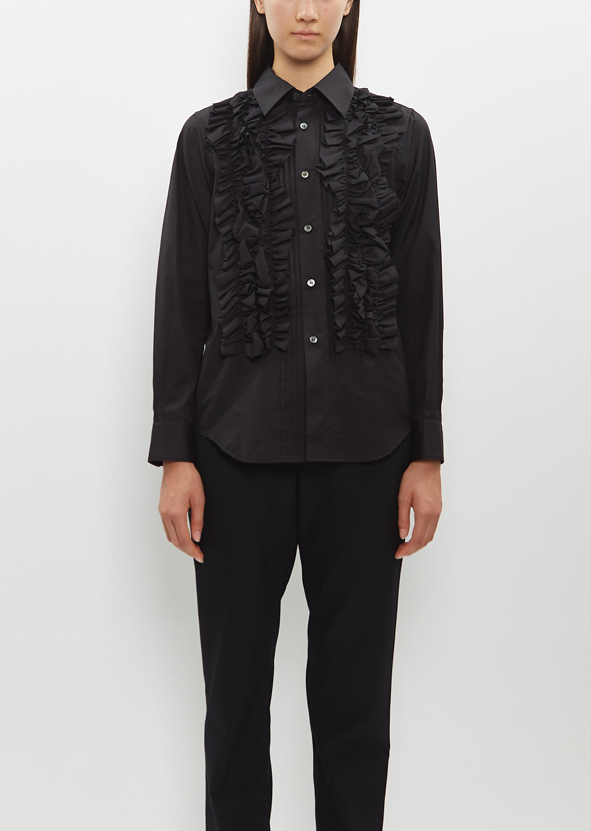 見逃し厳禁！おトクな Wide Ruffle Garçonne La – Shirt トップス