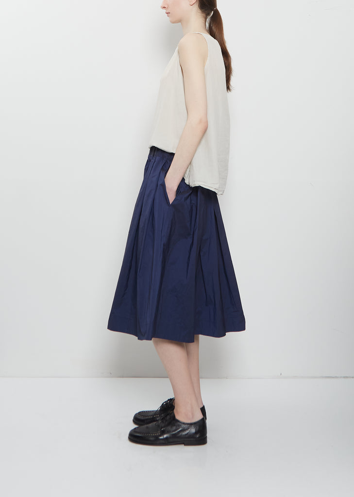 Technical Taffeta Pleated Skirt