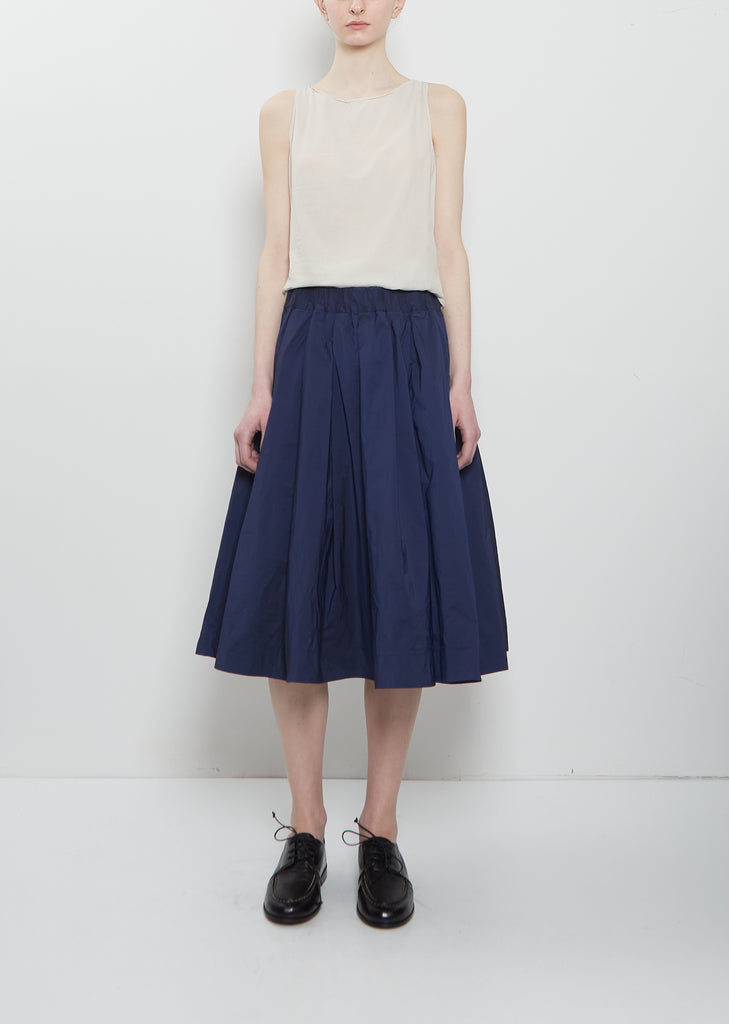Technical Taffeta Pleated Skirt