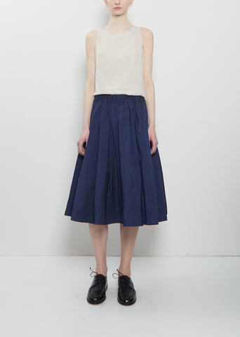 Technical Taffeta Pleated Skirt