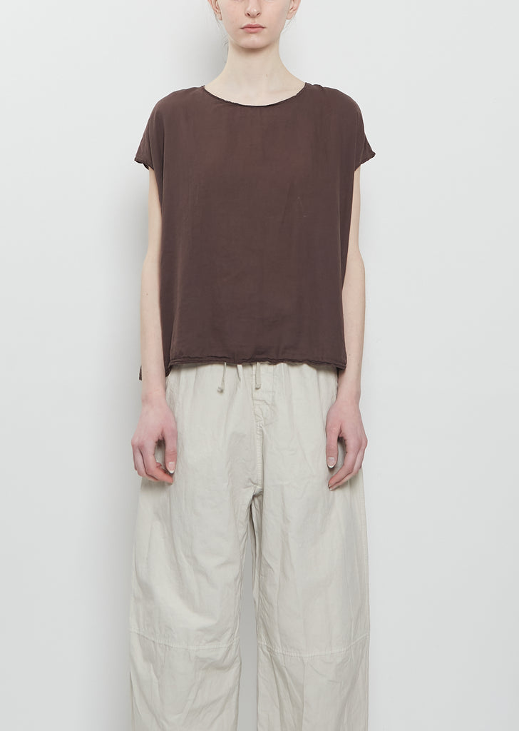 Light Cotton Boxy Sleeveless Tee — Grape