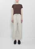 Compact Cotton Wide & Short Knee Pant — Pebble