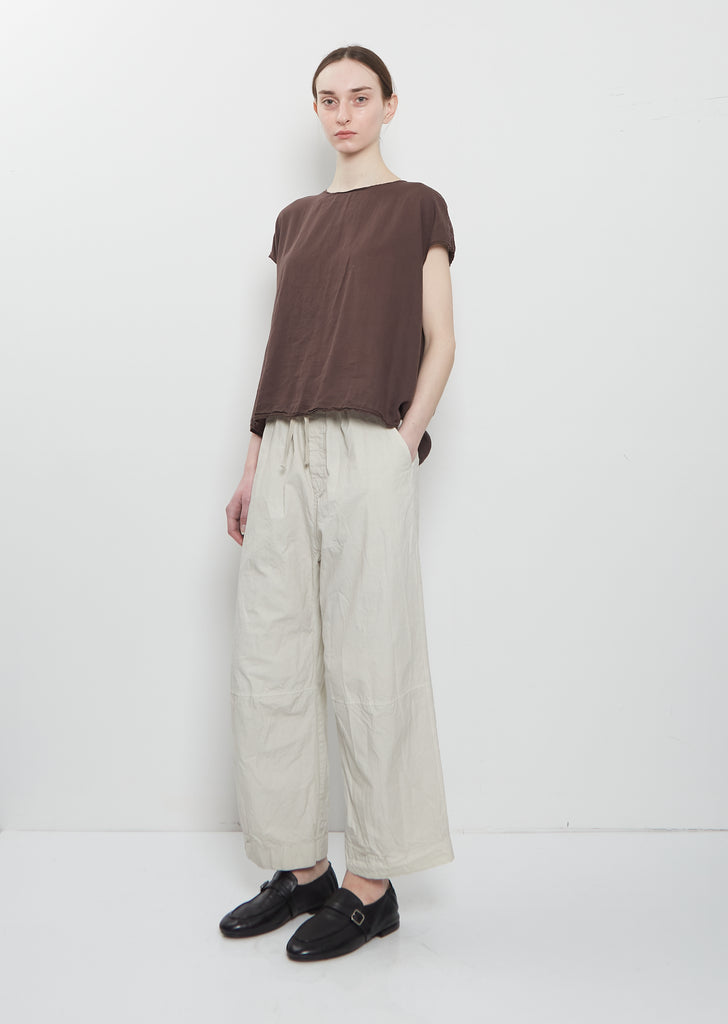 Light Cotton Boxy Sleeveless Tee — Grape