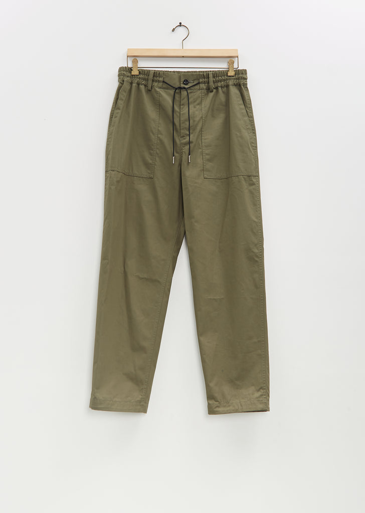 Cotton Nylon Oxford Pants — Khaki