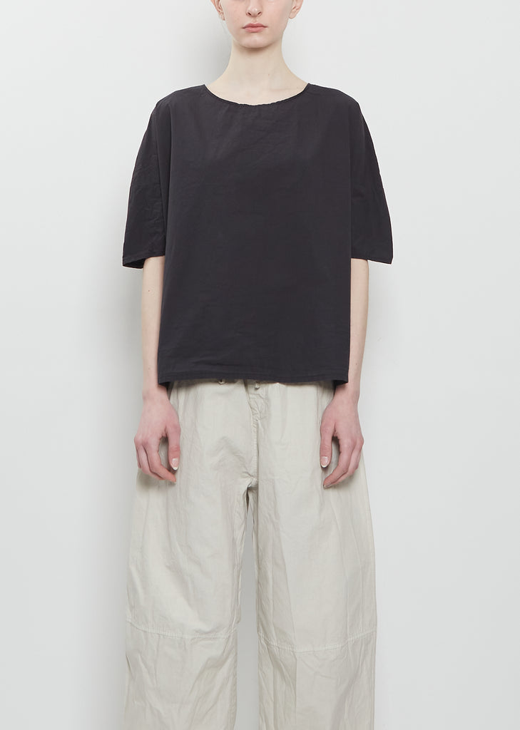 Ultra Light Canvas Simple T-Shirt — Black