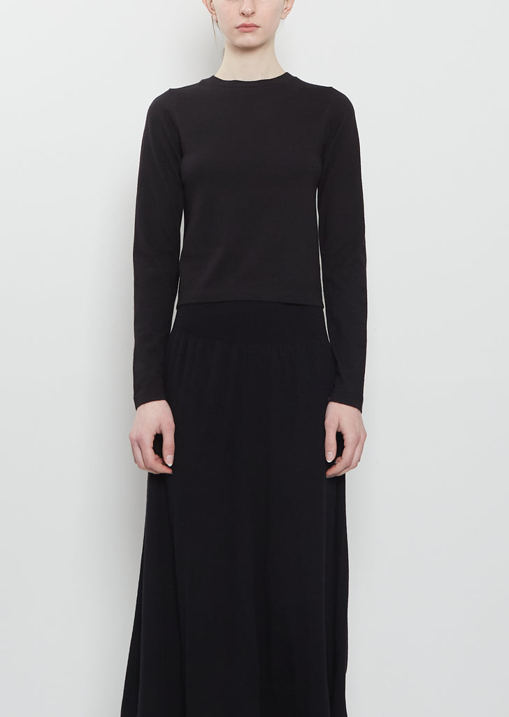 n°451 Lisa Cotton Cashmere Top — Raven