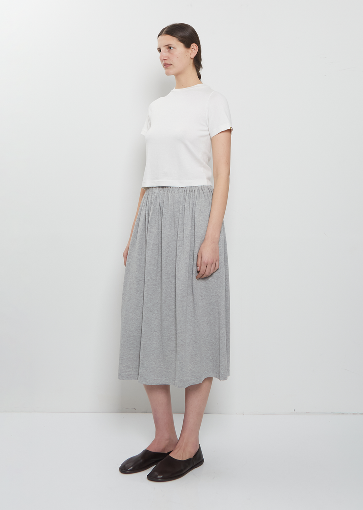 n°403 Mary Xtra Short Cashmere Cotton Skirt — Grey
